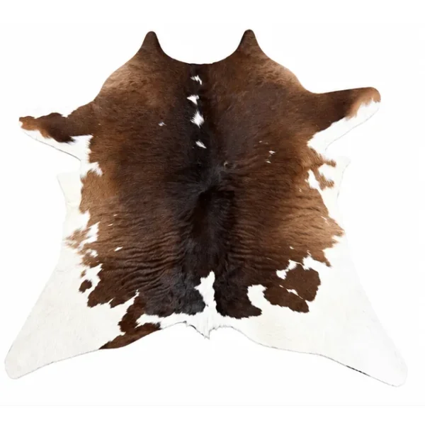 Calf hide rug ombre brown and white - main studio
