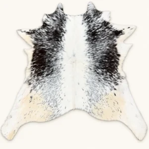 Calf hide rug black white spotted - main studio