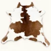 Calf hide rug brown white - main studio
