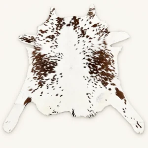Calf hide rug brown white speckled - main studio
