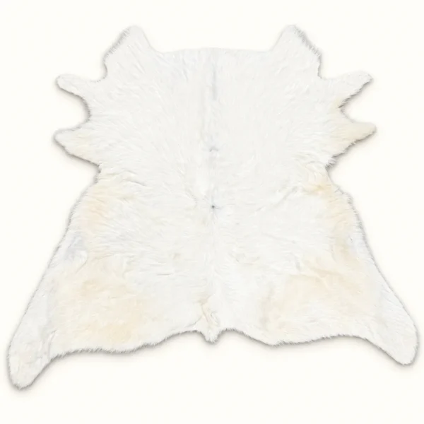 Calf hide rug solid white - main studio