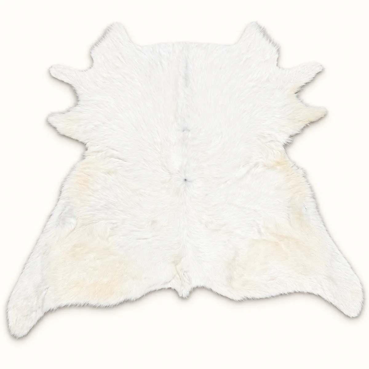Calf hide rug solid white - main studio