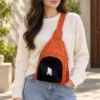 Rust Orange Leather Sling Bag | Cowhide Crossbody Australia