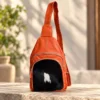 Rust Orange Leather Sling Bag | Cowhide Crossbody Australia
