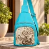 Turquoise Leather Sling Bag | Cowhide Crossbody Sling Australia