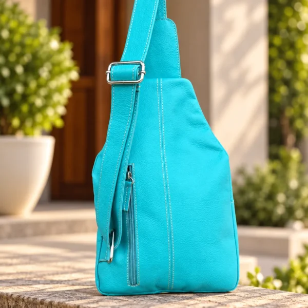 Turquoise Leather Sling Bag | Cowhide Crossbody Sling Australia